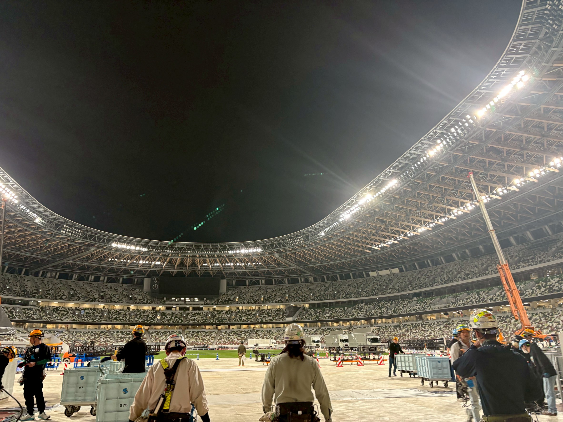 スタジアムなどの大型現場